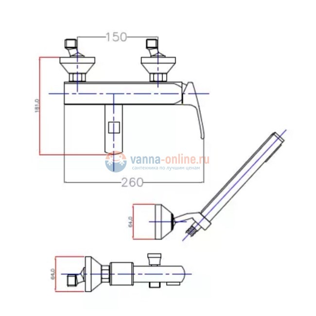Смеситель Cezares Legend VDM-02 цвет бронза Смеситель Cezares Legend VDM-02 цвет бронза