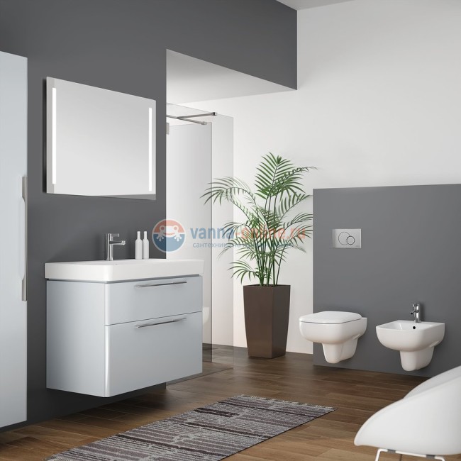 Унитаз подвесной Geberit Smyle Premium 205570000, безободковый, Rimfree