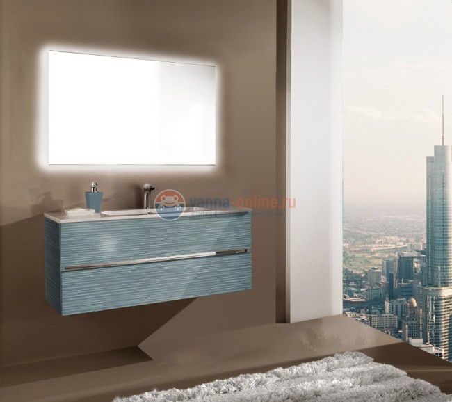 Тумба с раковиной Sanvit Кубэ-2 kkube2080, 80 см подвесная, белый глянцевый