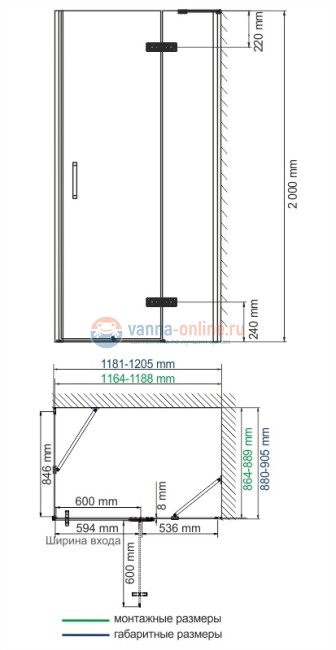 Душевой уголок WasserKRAFT Aller 10H07, 90 см, стекло прозрачное