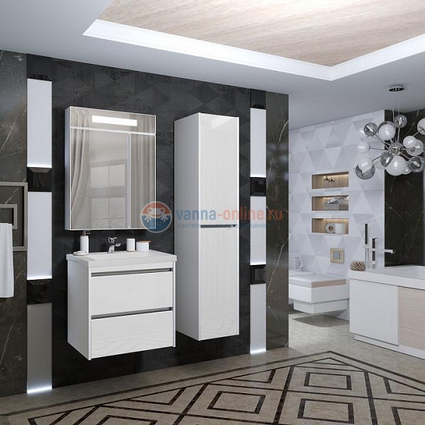 Тумба под раковину opadiris фреш  60 00-00002820 белый(белое стекло)