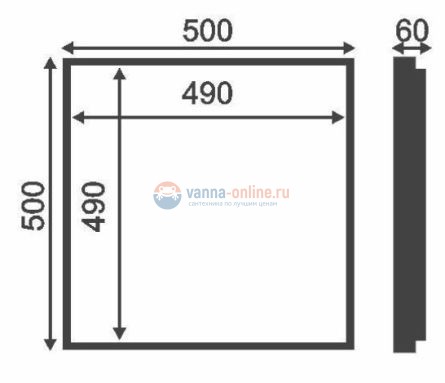Сантехнический люк Хаммер Слава ширина 50, высота 50
