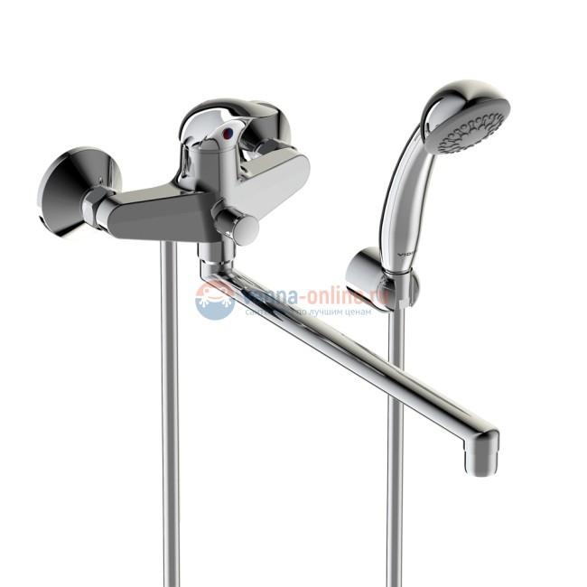 Смеситель Vidima ОРИОН (ORION) BA005AA для ванны и душа с душевым гарнитуром, хром Смеситель Vidima ОРИОН (ORION) BA005AA для ванны и душа с душевым гарнитуром, хром