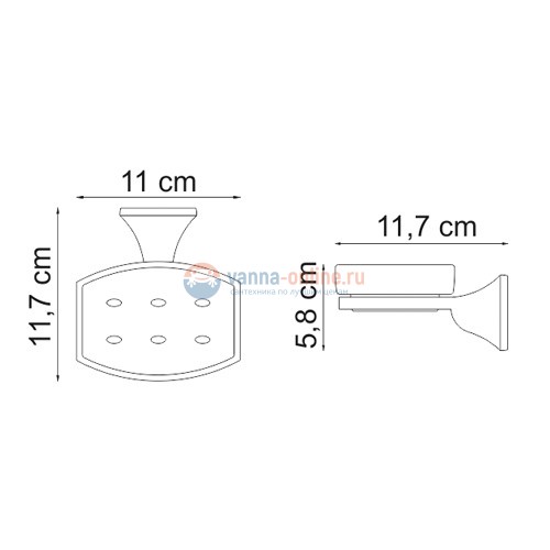 Мыльница с держателем WasserKRAFT Wern 2529