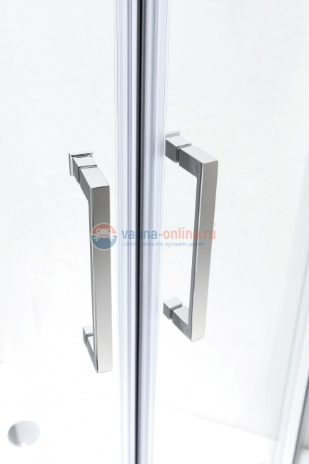 Душевой уголок Cezares Molveno-R-2-100-P-Cr, 100x100x190 см, стекло текстурное Punto, хром