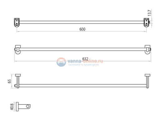 Полотенцедержатель Lemark Omega LM3138C Полотенцедержатель Lemark Omega LM3138C