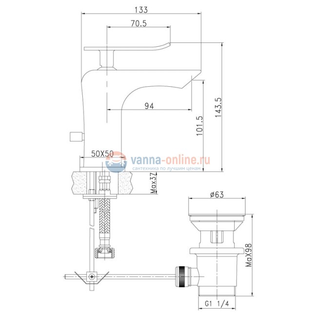 Смеситель Lemark Contest LM5806CW для раковины Смеситель Lemark Contest LM5806CW для раковины