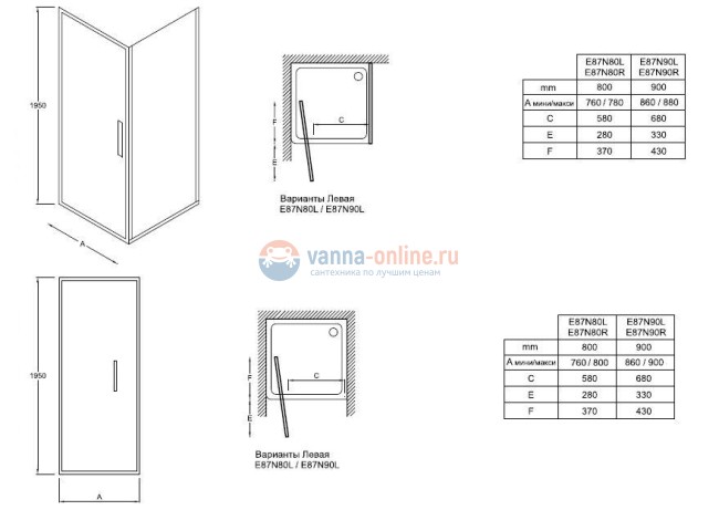 Душевая дверь Jacob Delafon Torsion E87N80L/R-GA, складывающаяся, 80 х 195 см, левая Душевая дверь Jacob Delafon Torsion E87N80L/R-GA, складывающаяся, 80 х 195 см, левая