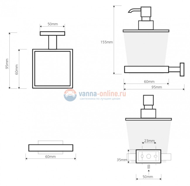 Дозатор Bemeta Plaza 118209049 Дозатор Bemeta Plaza 118209049