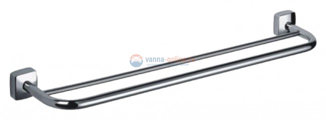 Полотенцедержатель Fixsen Kvadro FX-61302 двойной, хром