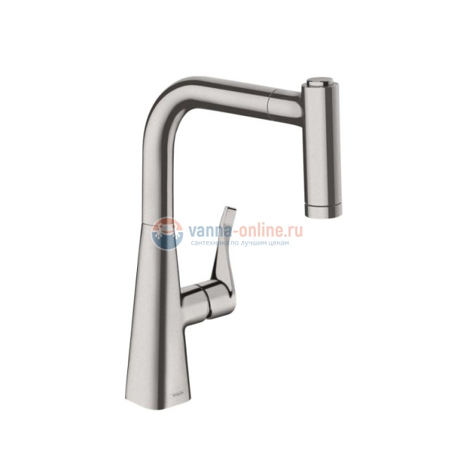 Смеситель для кухни Hansgrohe Metris 14834000 с выдвижным изливом 220, хром Смеситель для кухни Hansgrohe Metris 14834000 с выдвижным изливом 220, хром