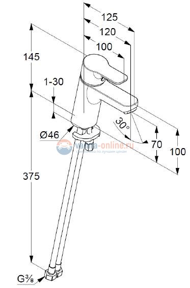 Смеситель для раковины Kludi Pure&Easy 370280565 Смеситель для раковины Kludi Pure&Easy 370280565