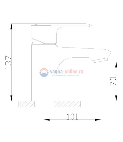 Смеситель Rossinka V35-11 для раковины