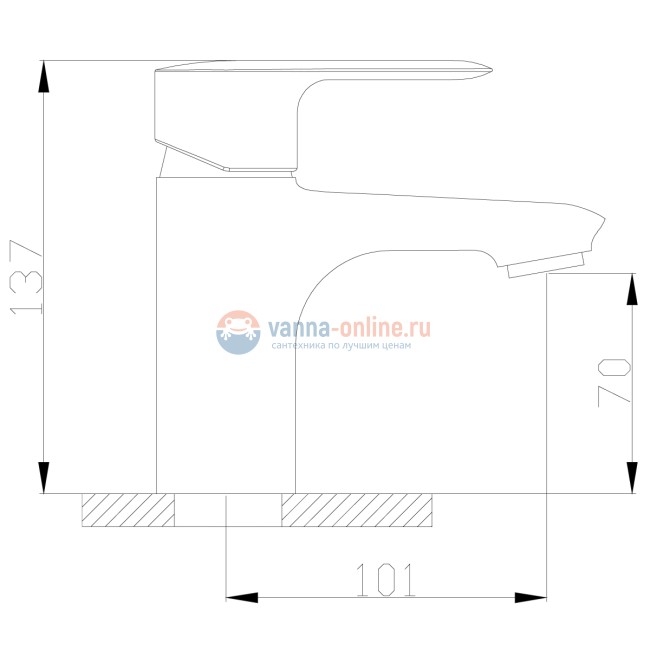Смеситель Rossinka V35-11 для раковины