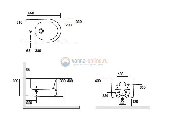 Биде Kerasan Nolita 532531*1, подвесное Биде Kerasan Nolita 532531*1, подвесное