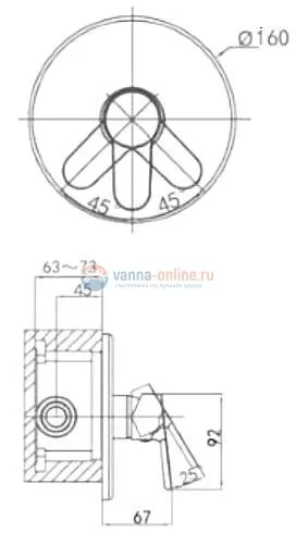 Смеситель D&K Rhein Marx DA1395101 для душа Смеситель D&K Rhein Marx DA1395101 для душа