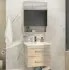 Тумба Comforty Парма 60 дуб дымчатый с раковиной Миранда 60