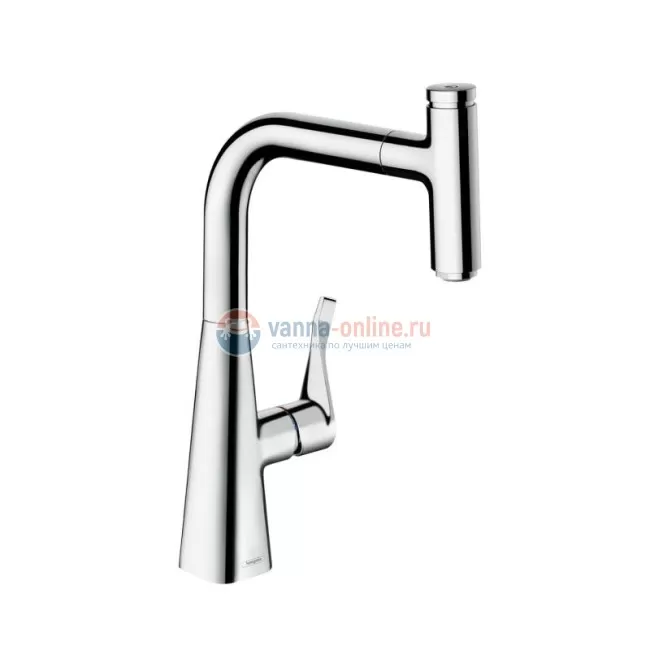 Смеситель для кухни Hansgrohe Metris с выдвижным изливом 240, хром