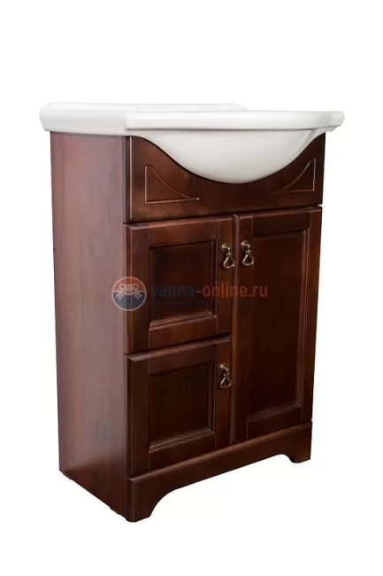 Тумба с раковиной Orange Классик 60 см, напольная, орех