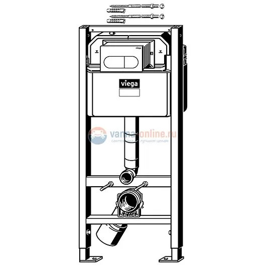 Инсталляция для подвесного унитаза Viega Prevista Dry (792831) комплект Инсталляция для подвесного унитаза Viega Prevista Dry (792831) комплект