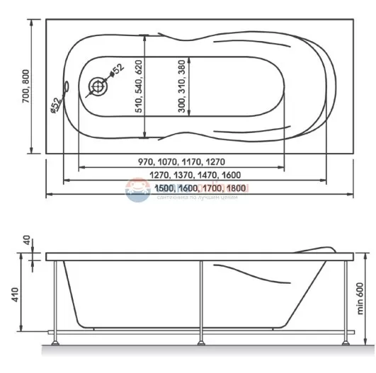 Ванна акриловая Relisan Neonika 160 х 70 см Ванна акриловая Relisan Neonika 160 х 70 см
