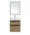 Тумба с раковиной Aquanet Nova Lite 60, 2 ящика, дуб рустикальный