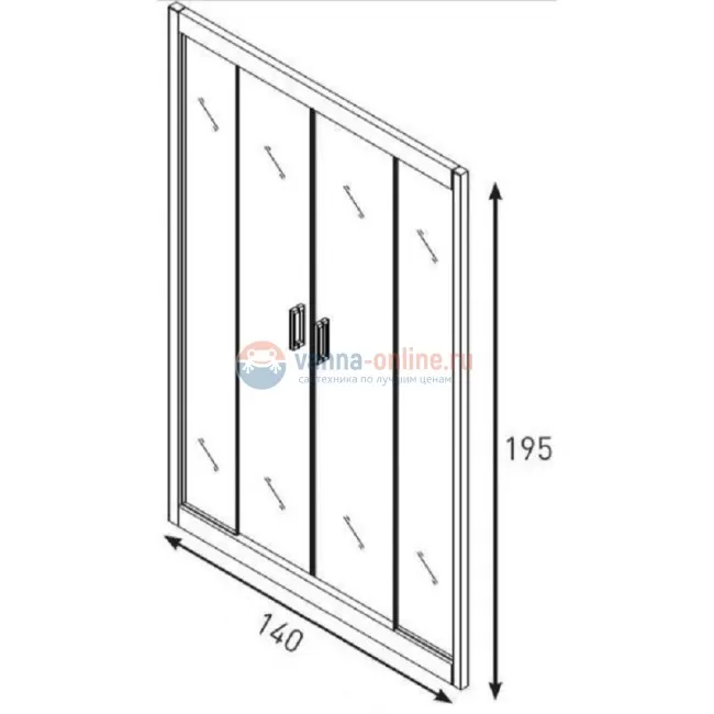 Душевая дверь в нишу Berges Wasserhaus Feda 140, 062002, 140 х 195 см Душевая дверь в нишу Berges Wasserhaus Feda 140, 062002, 140 х 195 см
