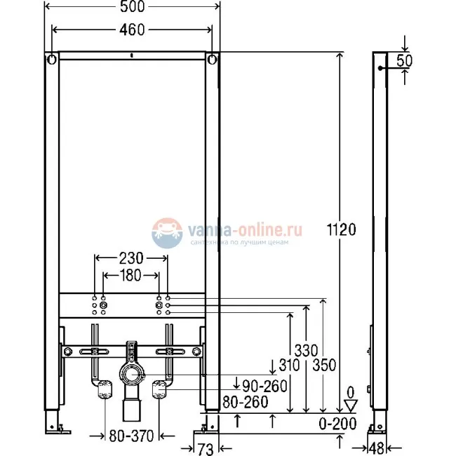 Инсталляция для подвесного биде Viega Prevista Dry 776442 Инсталляция для подвесного биде Viega Prevista Dry 776442