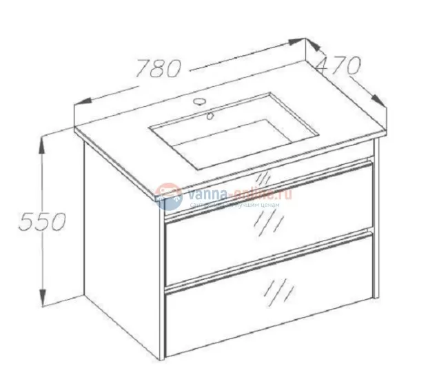 Тумба под раковину Opadiris Фреш 80 подвесная, 00-00002822, белый