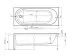 Ванна акриловая Aquanet Light 170 x 70 см 244927, с каркасом, белая