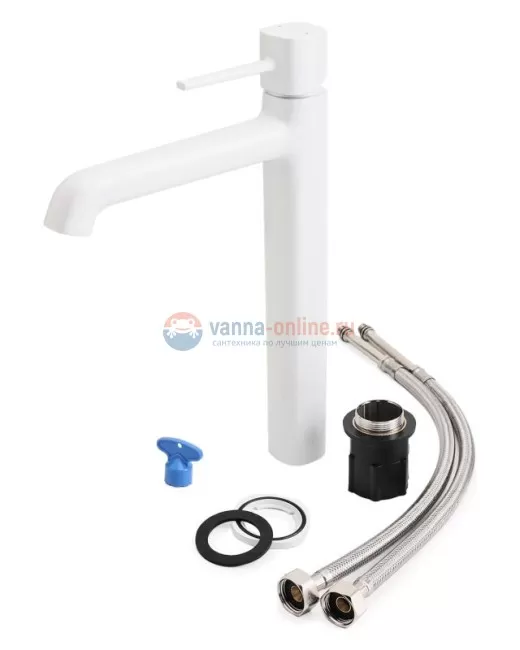 Смеситель Orange Karl M05-121W для раковины, белый