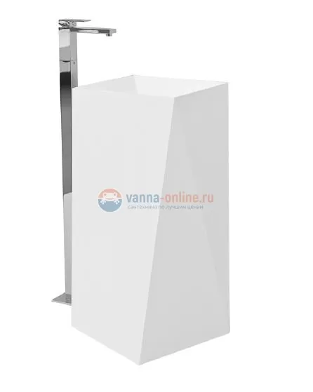 Раковина ArtCeram Sharp OSL008 01, 00, напольная отдельностоящая, 50 х 50 х 85 см