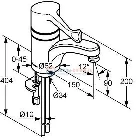 Смеситель Kludi Medi Care 3411305 для раковины DN 15 Смеситель Kludi Medi Care 3411305 для раковины DN 15
