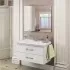 Зеркальный шкаф Comfortу Неаполь-100 белый глянец, левый