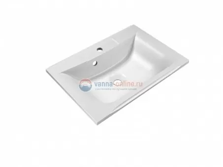 Раковина из искусственного мрамора BelBagno BB650/450-LV-MR-PR, 65x45x15 см