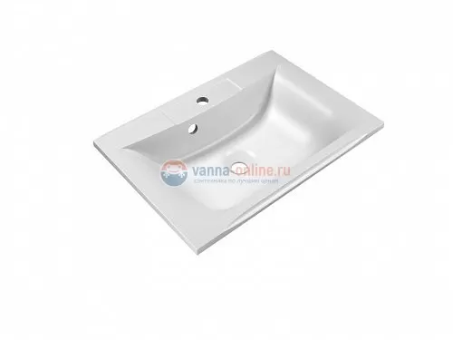 Раковина из искусственного мрамора BelBagno BB650/450-LV-MR-PR, 65x45x15 см