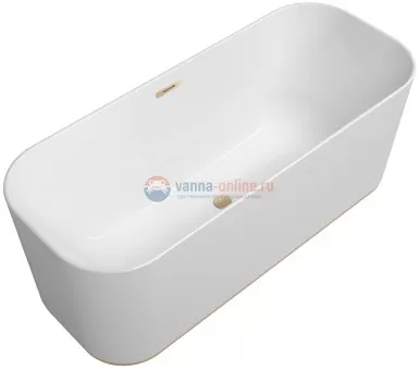 Квариловая ванна Villeroy&Boch Finion 170 x 70 см UBQ177FIN7A200V101, фурнитура шампань