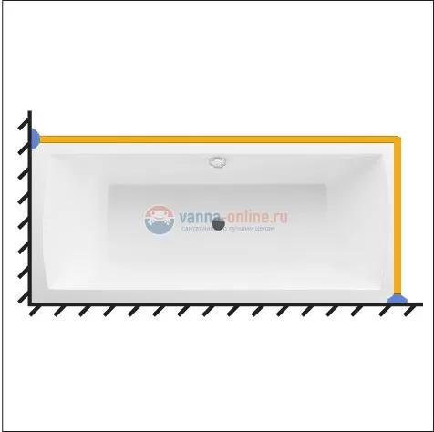 Карниз Г- образный G-Grand 180x70 см карнизы для ванн