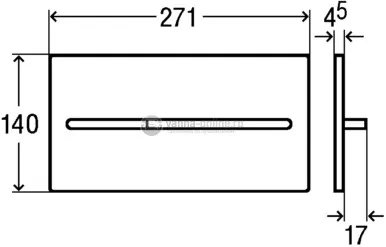 Кнопка смыва Viega Visign for More мод. 8354.1, 598464, матовый хром Кнопка смыва Viega Visign for More мод. 8354.1, 598464, матовый хром