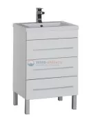 Тумба под раковину Aquanet Верона 58 напольная (3 ящика) 00178253, цвет белый