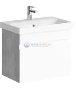 Тумба под раковину Aqwella Smart 60, подвесная, фасад белый, корпус бетон светлый, SRT0106BS