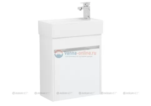 Тумба с раковиной Aquanet Лидс 50 00239741, белый