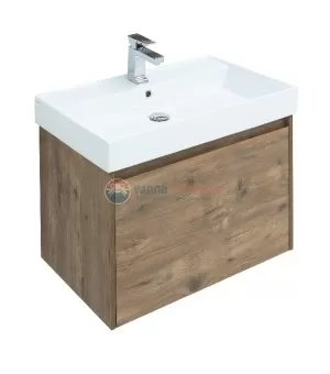 Тумба с раковиной Aquanet Nova Lite 75, 1 + 1 ящик в ящике, дуб рустикальный