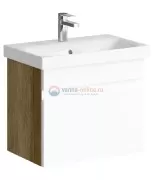 Тумба под раковину Aqwella Smart 60 см, фасад белый, корпус дуб балтийский