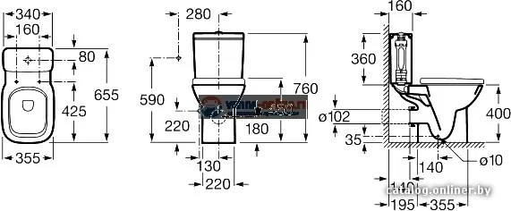 Напольный унитаз Roca Debba 34299700Y