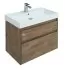 Тумба с раковиной Aquanet Nova Lite 75, 2 ящика, дуб рустикальный