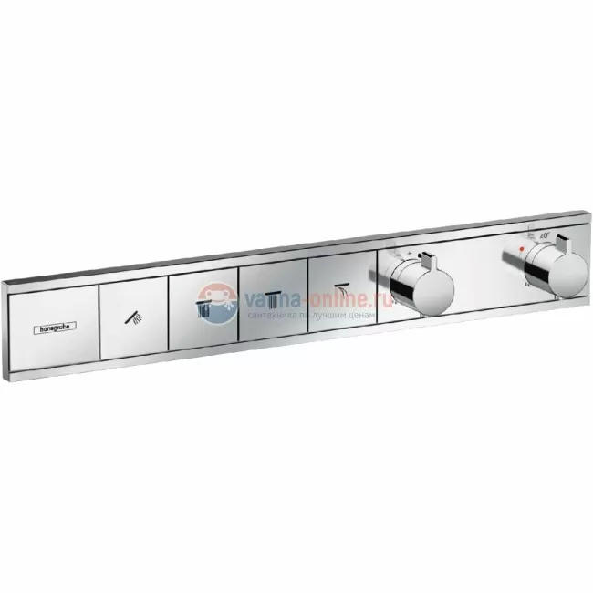 Смеситель для душа Hansgrohe RainSelect 15384000, 5 потребителей, термостатический, хром