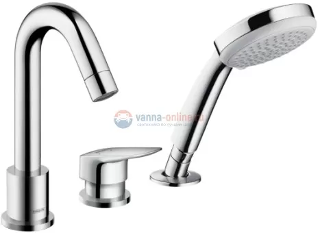 Смеситель на борт ванны Hansgrohe Logis 71313000 на 3 отверстия