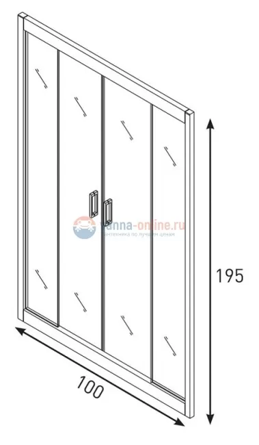 Душевая дверь в нишу Berges Wasserhaus Feda 100, 062004, 100 х 195 см Душевая дверь в нишу Berges Wasserhaus Feda 100, 062004, 100 х 195 см