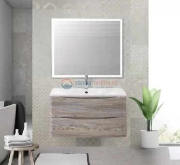 Тумба под раковину BelBagno Acqua-800 ACQUA-800-2C-SO-PS искусственный камень, цвет серый
